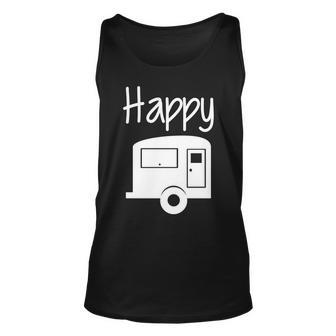 Happy Camper Rv Camping Unisex Tank Top - Monsterry