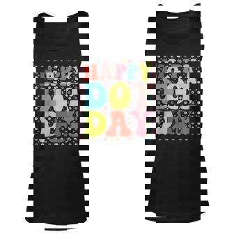 Happy Dot Day Colorful Retro International Dot Day Men Women Tank Top Graphic Print Unisex - Thegiftio UK