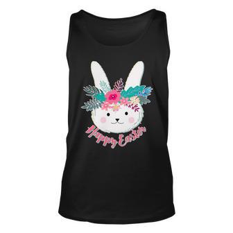 Happy Easter Flower Bunny Unisex Tank Top - Monsterry CA