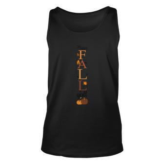 Happy Fall Yall Pumpkin Halloween Quote Unisex Tank Top - Monsterry
