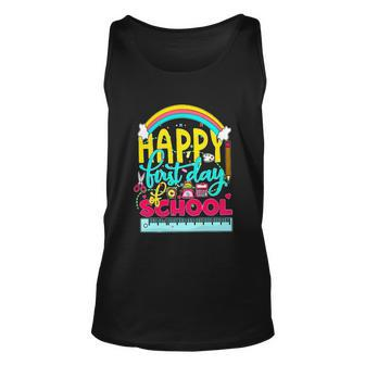 Happy First Day Of School For Teacher Gift Unisex Tank Top - Monsterry