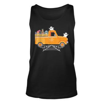 Happy Halloween Gnome Truck Drive Spooky Gnome Crew Squad V2 Unisex Tank Top - Seseable
