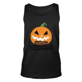 Happy Halloween Pumpkin Halloween Quote V11 Unisex Tank Top - Thegiftio UK
