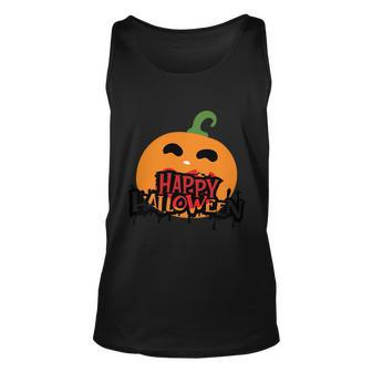 Happy Halloween Pumpkin Halloween Quote V5 Unisex Tank Top - Monsterry AU