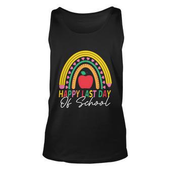 Happy Last Day Of School Rainbow Teacher Student Graduation Cute Gift Unisex Tank Top - Monsterry CA