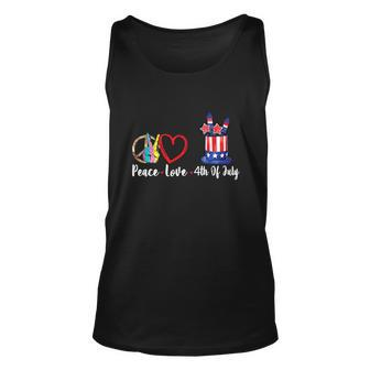 Happy Peace Love 4Th Of July Sublimation Unisex Tank Top - Monsterry UK