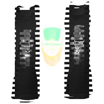 Happy St Catricks Day Funny Cat Ginger Beard St Patricks Day Unisex Tank Top - Thegiftio