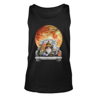 Harvest Fall Halloween Moon Gnomes Truck Bed Goth Cute Spook Unisex Tank Top - Seseable