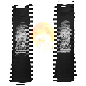 Harvest Fall Halloween Moon Gnomes Truck Bed Goth Cute Spook Unisex Tank Top - Seseable