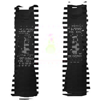 He Sees You When Youre Eating He Knows When Youve Got Snacks Ugly Xmas Men Women Tank Top Graphic Print Unisex - Thegiftio