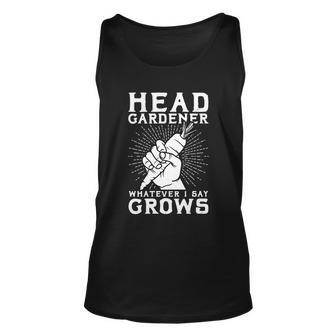 Head Gardener Funny Gardening Tshirt Unisex Tank Top - Monsterry CA