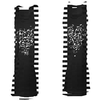 Heart Shape Musical Notes Music Lovers Gifts Valentines Day Men Women Tank Top Graphic Print Unisex - Thegiftio
