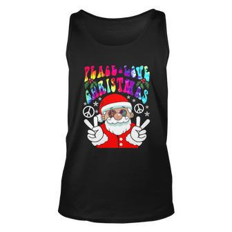 Hippie Santa Peace Love Christmas Cute Gift Rainbow Groovy Cute Gift Unisex Tank Top - Thegiftio UK