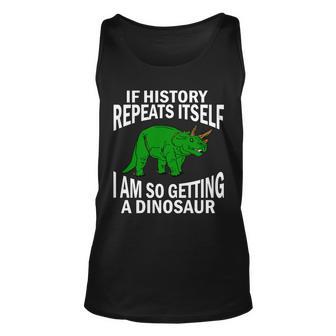 History Repeating Dinosaur Tshirt Unisex Tank Top - Monsterry