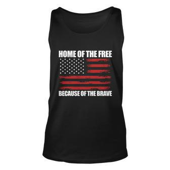 Home Of The Free American Flag Shirts Boys Veterans Day Unisex Tank Top - Thegiftio UK