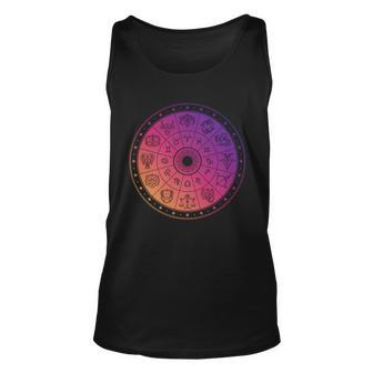 Horiscope Zodiac Wheel Unisex Tank Top - Monsterry