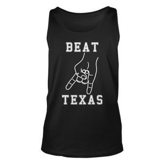 Horns Down Beat Texas Football Unisex Tank Top - Monsterry CA