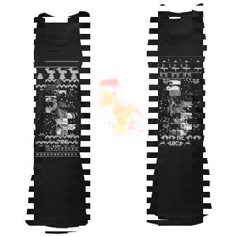 Horse Christmas Santa Hat Xmas Sweater Horse Lover Unisex Tank Top - Thegiftio