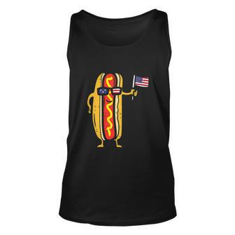 Hotdog Sunglasses American Flag Funny 4Th Of July Unisex Tank Top - Monsterry DE