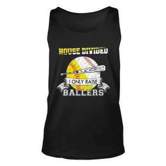 House Divided I Only Raise Ballers Baseball Softball Mom And Dad Unisex Tank Top - Monsterry DE