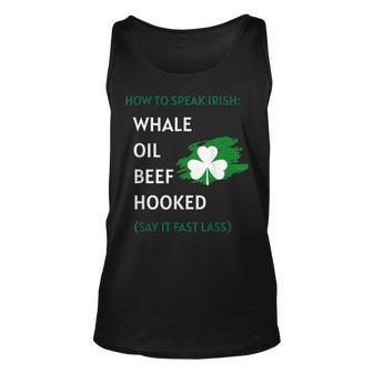 How To Speak Irish Shirt St Patricks Day Funny Shirts Gift Men Women Tank Top Graphic Print Unisex - Thegiftio UK
