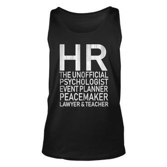 Hr The Unofficial Psychologist Graphic Design Printed Casual Daily Basic Unisex Tank Top - Thegiftio UK