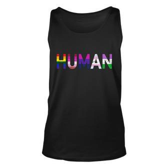 Human Flag Lgbt Gay Pride Tshirt Unisex Tank Top - Monsterry
