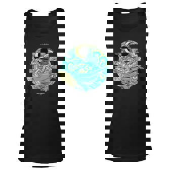 Humpback Whale Marine Life Ocean Nature Sea Waves And Moon Men Women Tank Top Graphic Print Unisex - Thegiftio