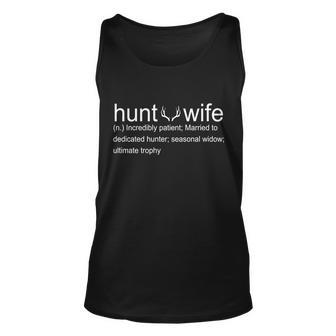 Hunters Wife Funny Hunting Unisex Tank Top - Monsterry