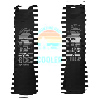 Hunting Dad Like A Regular Dad But Cooler Fathers Day Graphic Design Printed Casual Daily Basic Unisex Tank Top - Thegiftio UK