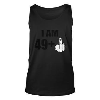 I Am 49 Plus Middle Finger 50Th Birthday Unisex Tank Top - Thegiftio UK