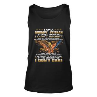 I Am A Grumpy Old Veteran I Served I Funny Sacrificed Gift Unisex Tank Top - Monsterry
