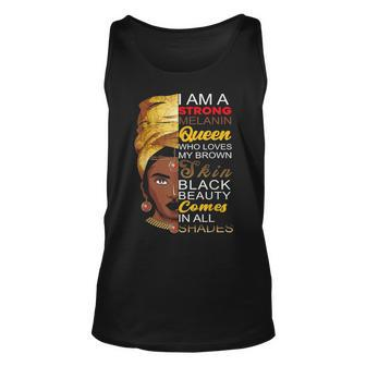 I Am Black History Month Black Girl Magic Afro Melanin Queen Unisex Tank Top - Thegiftio UK