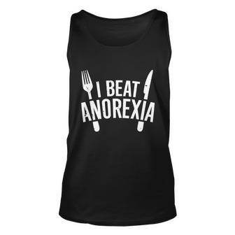 I Beat Anorexia Tshirt V2 Unisex Tank Top - Monsterry AU