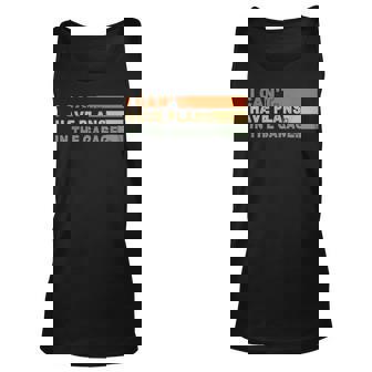 I Cant I Have Plans In My Garage Vintage Retro Car Mechanic Men Women Tank Top Graphic Print Unisex - Thegiftio