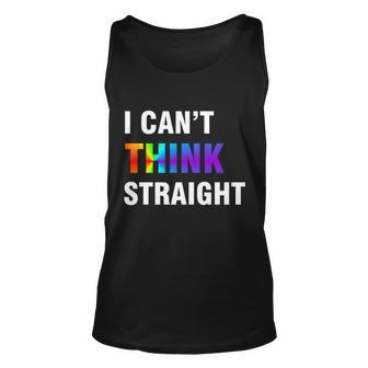 I Cant Think Straight Gay Pride Tshirt Unisex Tank Top - Monsterry UK