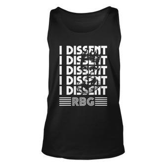 I Dissent Rbg Quote Womens Rights I Dissent Unisex Tank Top - Monsterry DE