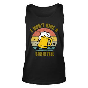 I Dont Give A Schnitzel Funny Oktoberfest Beer Unisex Tank Top - Monsterry AU