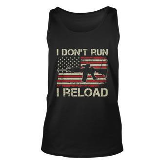 I Dont Run I Reload Ar15 Vintage Usa Flag Funny Gun Tshirt Unisex Tank Top - Monsterry AU