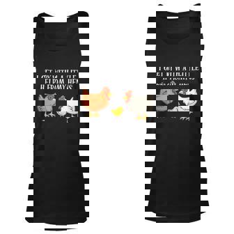 I Get By With A Little Help From My Hens Chicken Lovers Tshirt Unisex Tank Top - Monsterry