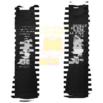 I Just Really Like Foxes Ok V2 Unisex Tank Top - Thegiftio UK