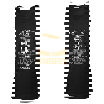 I Just Want Do Smoke Cigars Drink Whiskey And Relax Whiskey Unisex Tank Top - Thegiftio