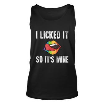 I Licked It So Its Mine Lgbtqa Community Rainbow Colors Gift Graphic Design Printed Casual Daily Basic Unisex Tank Top - Thegiftio UK