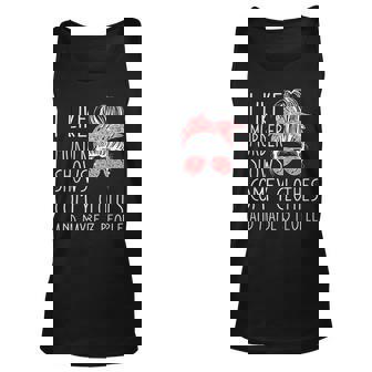 I Like Murder Shows Comfy Clothes And Maybe 3 People V2 Men Women Tank Top Graphic Print Unisex - Thegiftio