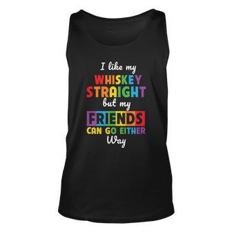 I Like My Whiskey Straight Lgbt Pride Month Unisex Tank Top - Monsterry UK