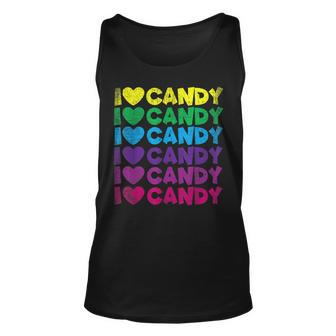 I Love Candy - Halloween Party Cute Trick Or Treat Unisex Tank Top - Seseable