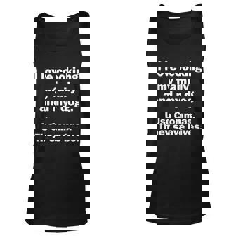 I Love Cooking My Family Commas Save Lives Unisex Tank Top - Thegiftio UK