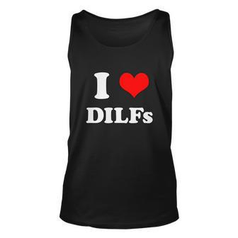I Love Dilfs I Heart Dilfs V2 Unisex Tank Top - Thegiftio UK