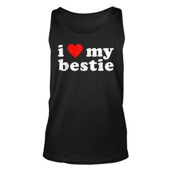 I Love My Bestie Best Friend Bff Cute Matching Friends Heart Men Women Tank Top Graphic Print Unisex - Thegiftio UK