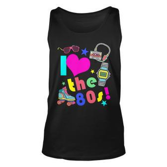 I Love The 80S Retro Party Mashup Unisex Tank Top - Monsterry AU